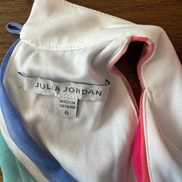 Julia Jordan Mock Necked Striped Dress - Picture 3 of 8